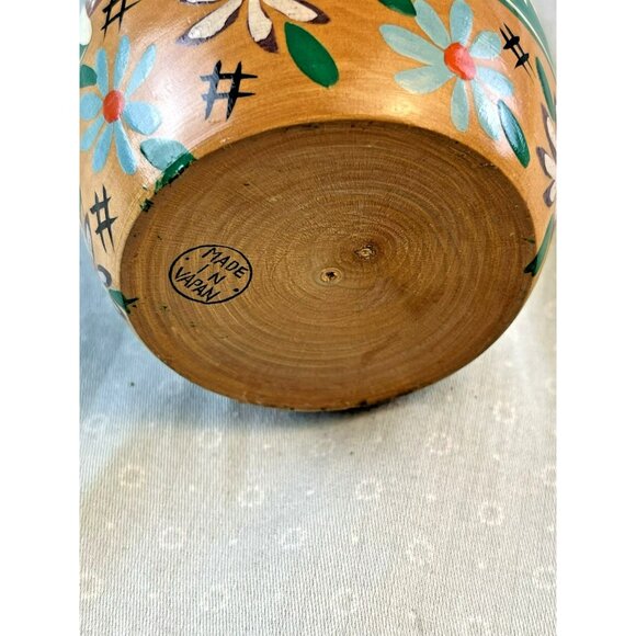 Vtg Japanese Wooden Bobble Head Nodder Kokeshi doll 5.5” T - Rare - unsigned - Picture 7 of 7